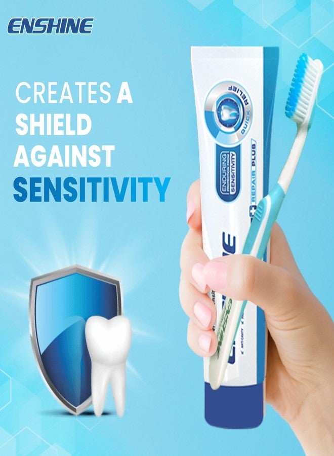 Enshine Oral Care Combo Pack of 4 - Enshine Sensitive Anti-Cavity Toothpaste (100g) |Cool Mint Mouthwash (150ml) and Advance Toothbrush (2 pcs) |Helps to Make Teeth Healthy and Remove Bad Breath - Image 3